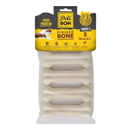Delibon Deri Pres Kemik 12Cm S Boy 4Lü Paket Beyaz 12Cmx4Ad.