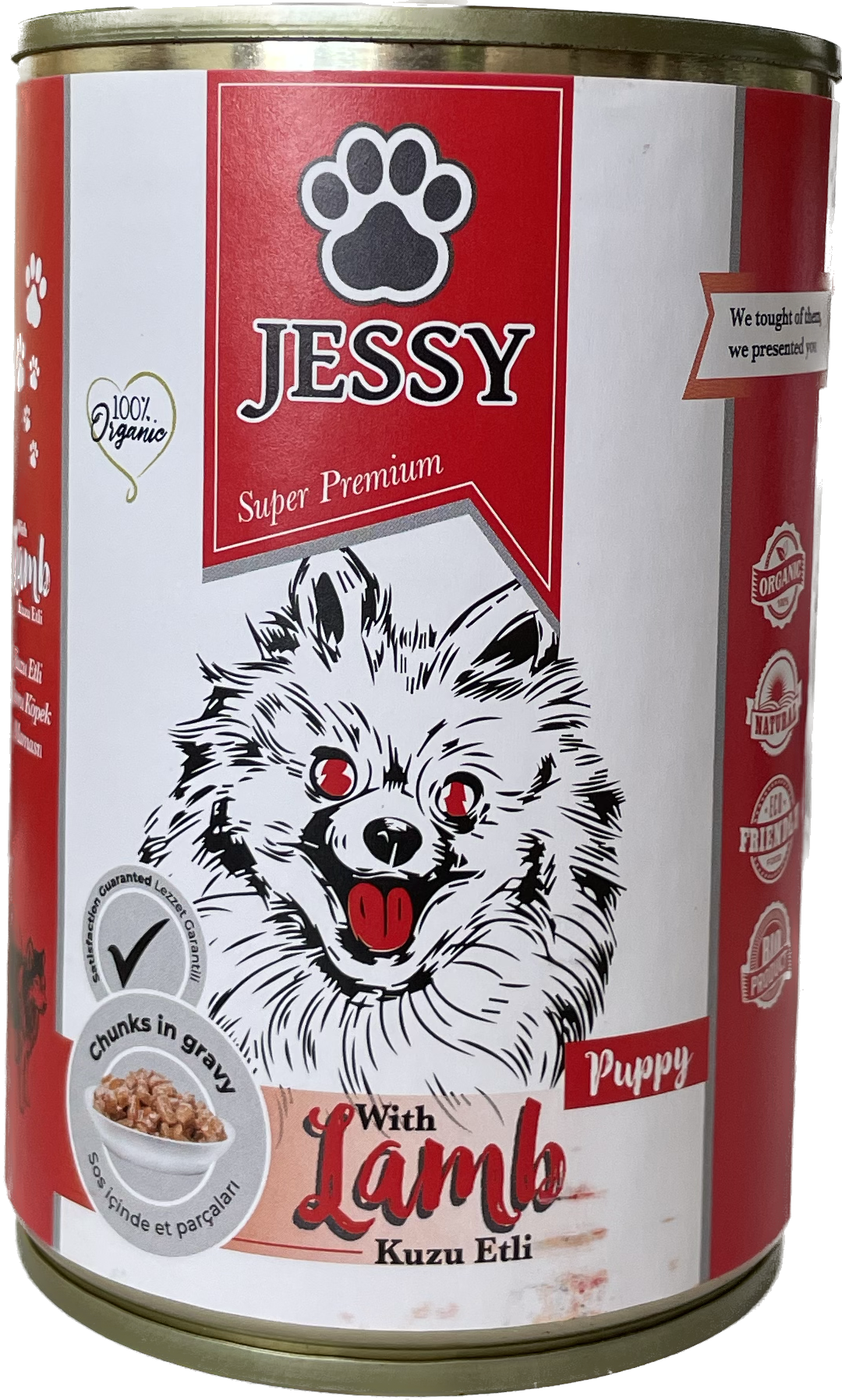 Jessy Kuzu Etli Yavru Köpek Yaş Maması 400 g