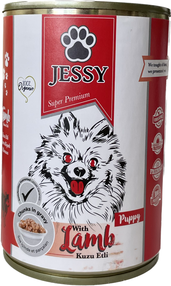 Jessy Kuzu Etli Yavru Köpek Yaş Maması 400 g