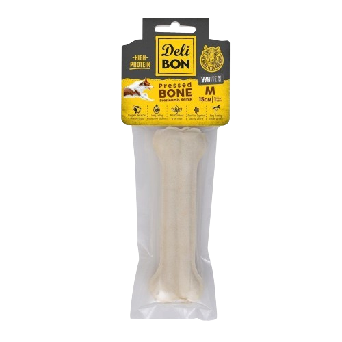 Delibon Deri Pres Kemik 15Cm M Boy 1Li Paket Beyaz 15Cmx1Ad.