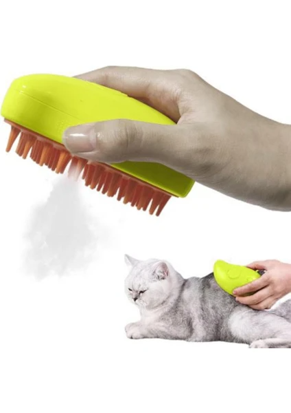 Pet Brush Şarjlı Spreyli Masaj Tarağı