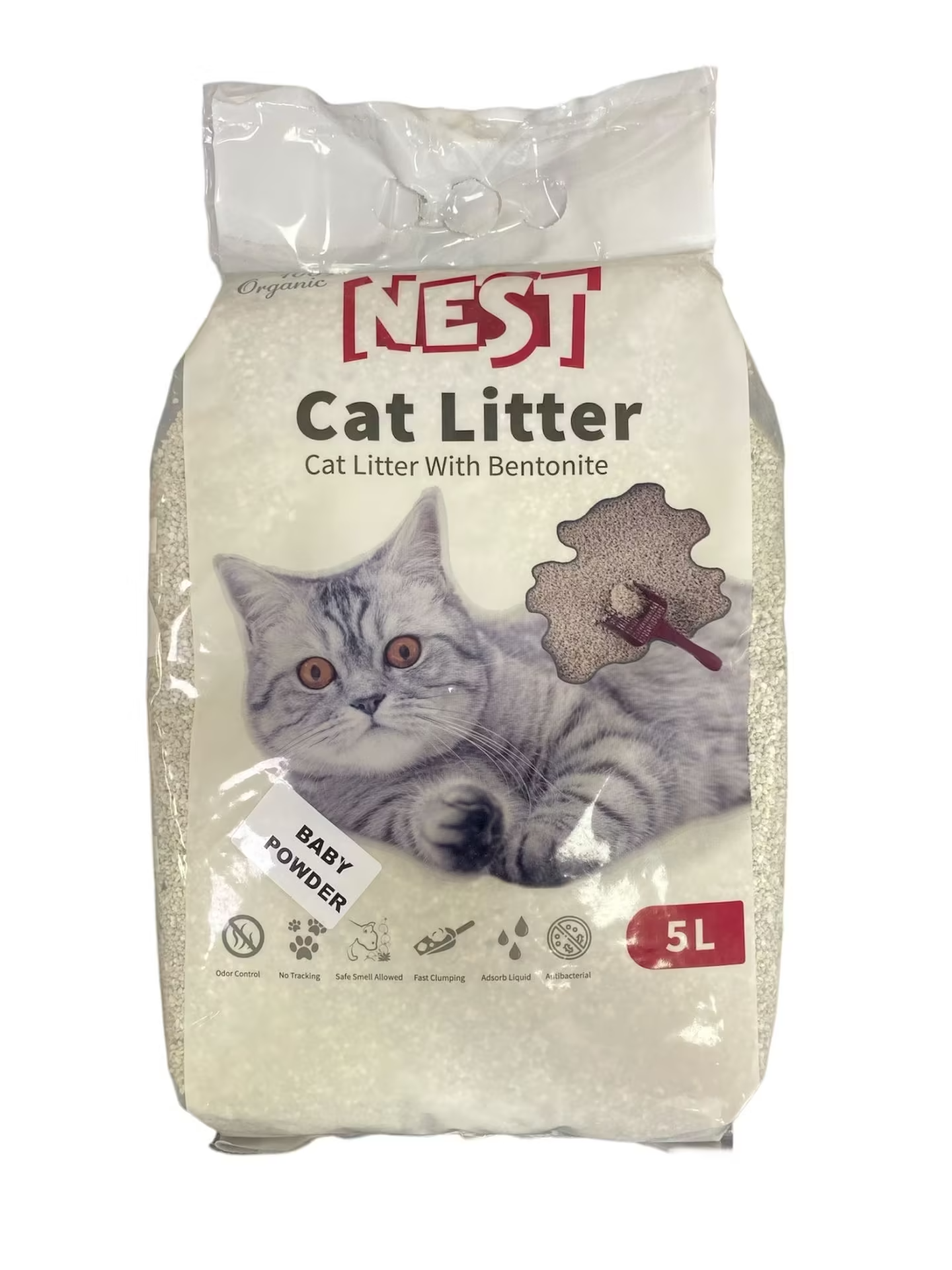 Nest Kokulu Bentonit Kedi Kumu 5 l