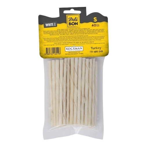 Delibon Deri Burgu Çubuk İnce Boy 40Lı Paket Beyaz İncex40Ad.