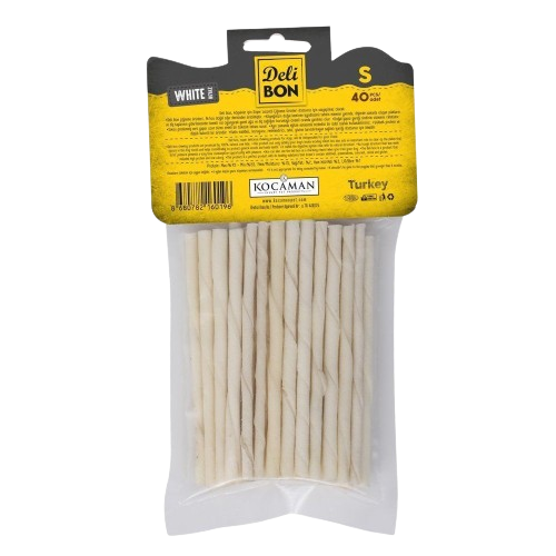 Delibon Deri Burgu Çubuk İnce Boy 40Lı Paket Beyaz İncex40Ad.