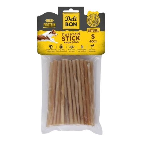 Delibon Deri Burgu Çubuk İnce Boy 40Lı Paket Naturel İncex40Ad.