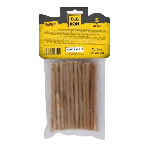 Delibon Deri Burgu Çubuk İnce Boy 40Lı Paket Naturel İncex40Ad.