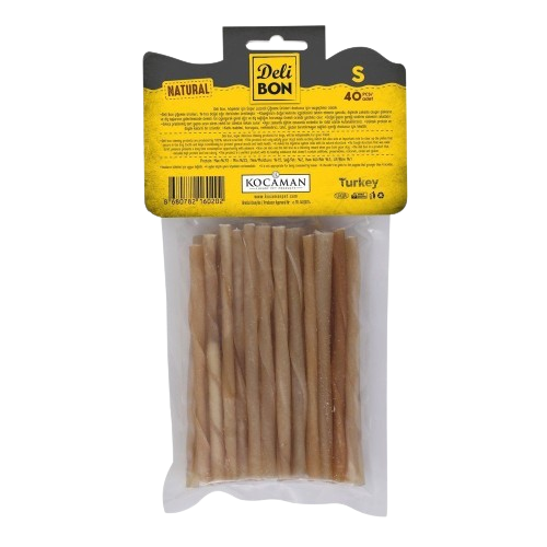 Delibon Deri Burgu Çubuk İnce Boy 40Lı Paket Naturel İncex40Ad.