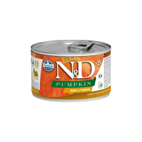 ND Pumpkın Bıldırcın & Kabak Yetişkin Mini Köpek Yaş Maması 140 g