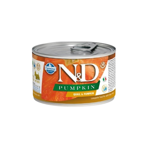 ND Pumpkın Bıldırcın & Kabak Yetişkin Mini Köpek Yaş Maması 140 g