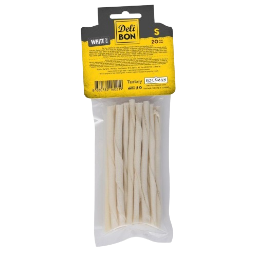 Delibon Deri Burgu Çubuk İnce Boy 20Li Paket Beyaz İncex20Ad.