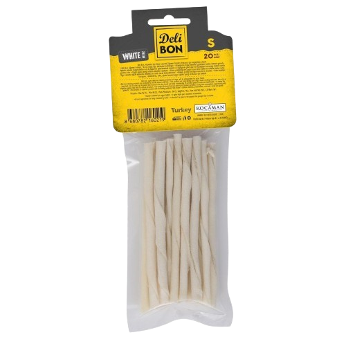 Delibon Deri Burgu Çubuk İnce Boy 20Li Paket Beyaz İncex20Ad.