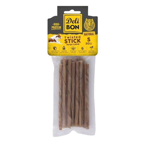 Delibon Deri Burgu Çubuk İnce Boy 20Li Paket Naturel İncex20Ad.