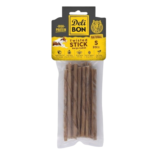 Delibon Deri Burgu Çubuk İnce Boy 20Li Paket Naturel İncex20Ad.