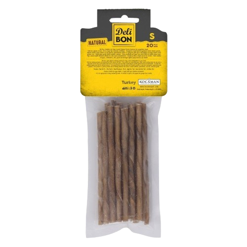 Delibon Deri Burgu Çubuk İnce Boy 20Li Paket Naturel İncex20Ad.