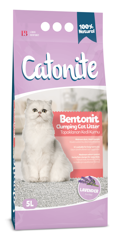 Catonite Bentonit Lavantalı Kedi Kumu 5 L