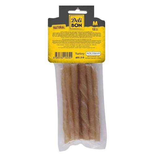 Delibon Deri Burgu Çubuk Orta Boy 12Li Paket Naturel Kalınx12Ad.