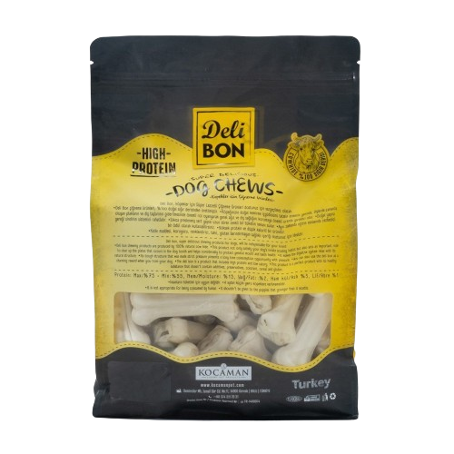 Delibon Deri Pres Kemik 7Cm Xs Boy 50Li Torba Beyaz 7Cmx50Ad.