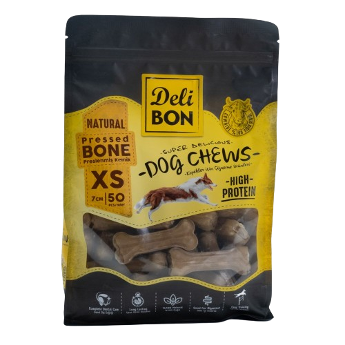 Delibon Deri Pres Kemik 7Cm Xs Boy 50Li Torba Naturel 7Cmx50Ad.