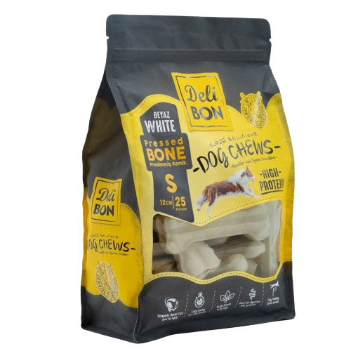 Delibon Deri Pres Kemik 12Cm S Boy 25Li Torba Beyaz 12Cmx25Ad.