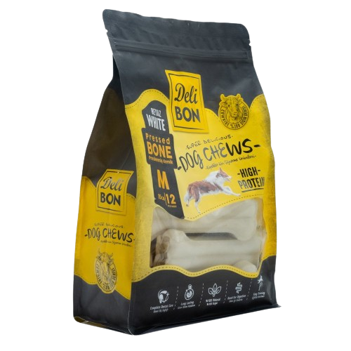 Delibon Deri Pres Kemik 15Cm M Boy 12Li Torba Beyaz 15Cmx12Ad.