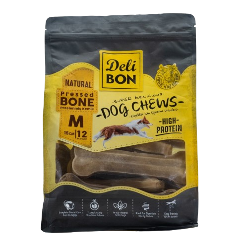 Delibon Deri Pres Kemik 15Cm M Boy 12Li Torba Naturel 15Cmx12Ad.