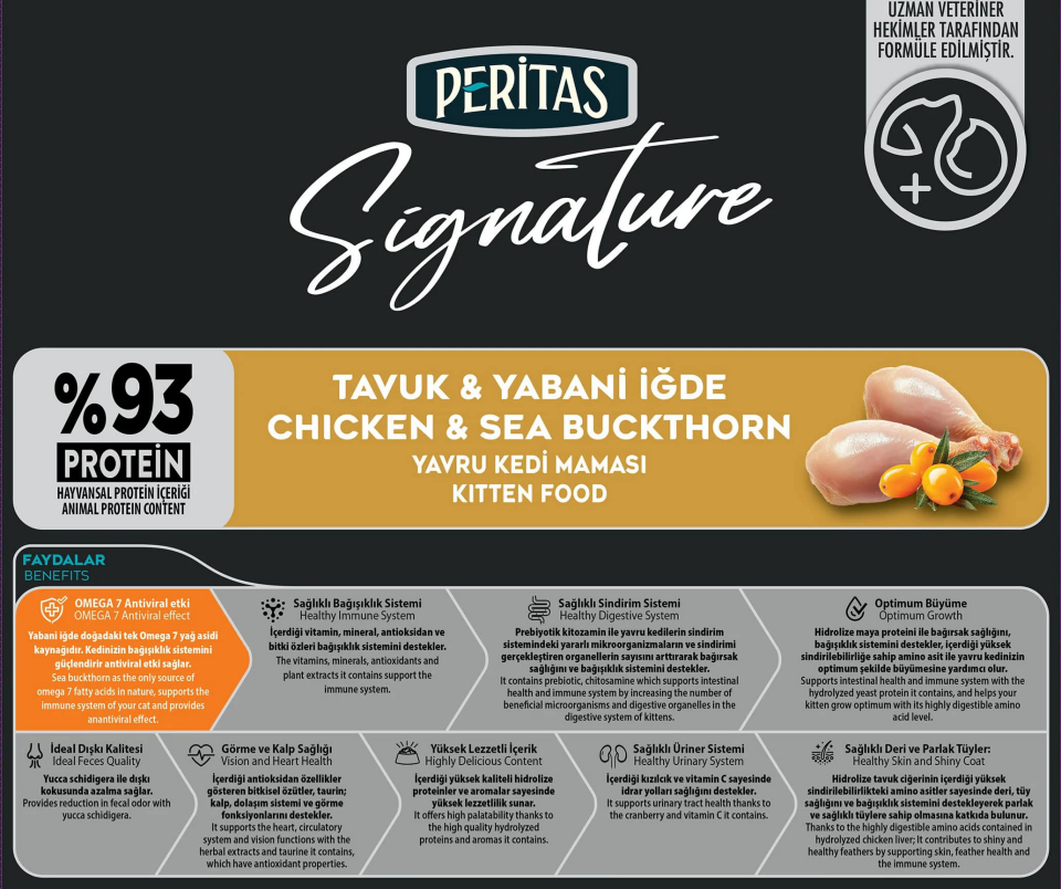 Peritas Signature Tavuk Yabani İğde Yavru Kedi Maması 2 kg