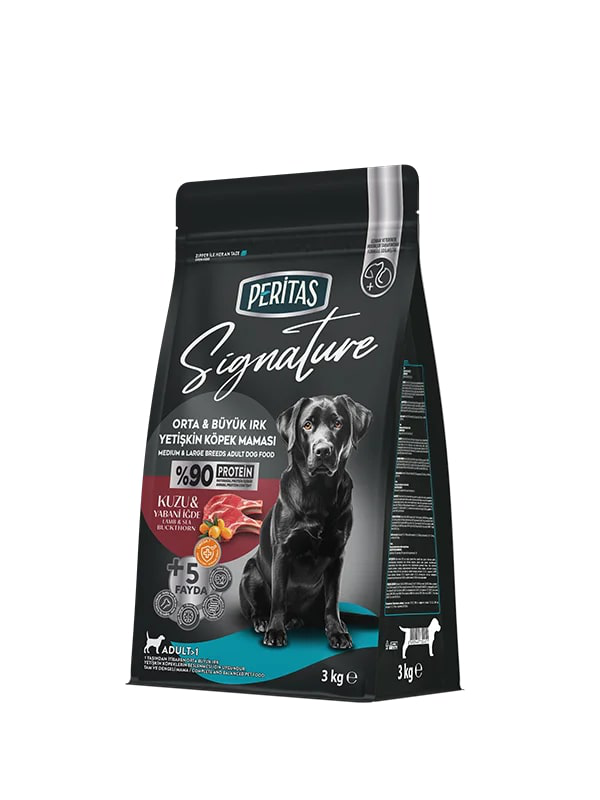 Peritas Signature Kuzu Yabani İğde Orta & Büyük Irk Yetişkin Köpek Maması 3 kg