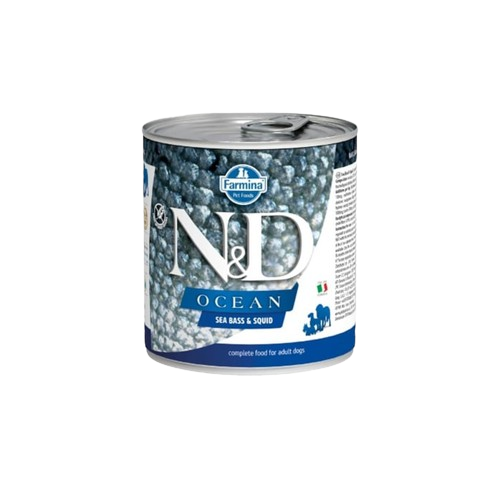ND Ocean Levrek & Mürekkep Balığı Köpek Konserve 285 gr