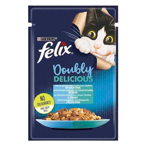 Felix Somon & Sardalya Yetişkin Kedi Yaş Maması 85 Gr STD