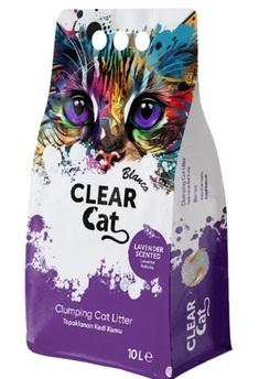 Clear Cat Lavantalı Topaklanan Bentonit Kedi Kumu 10 lt STD