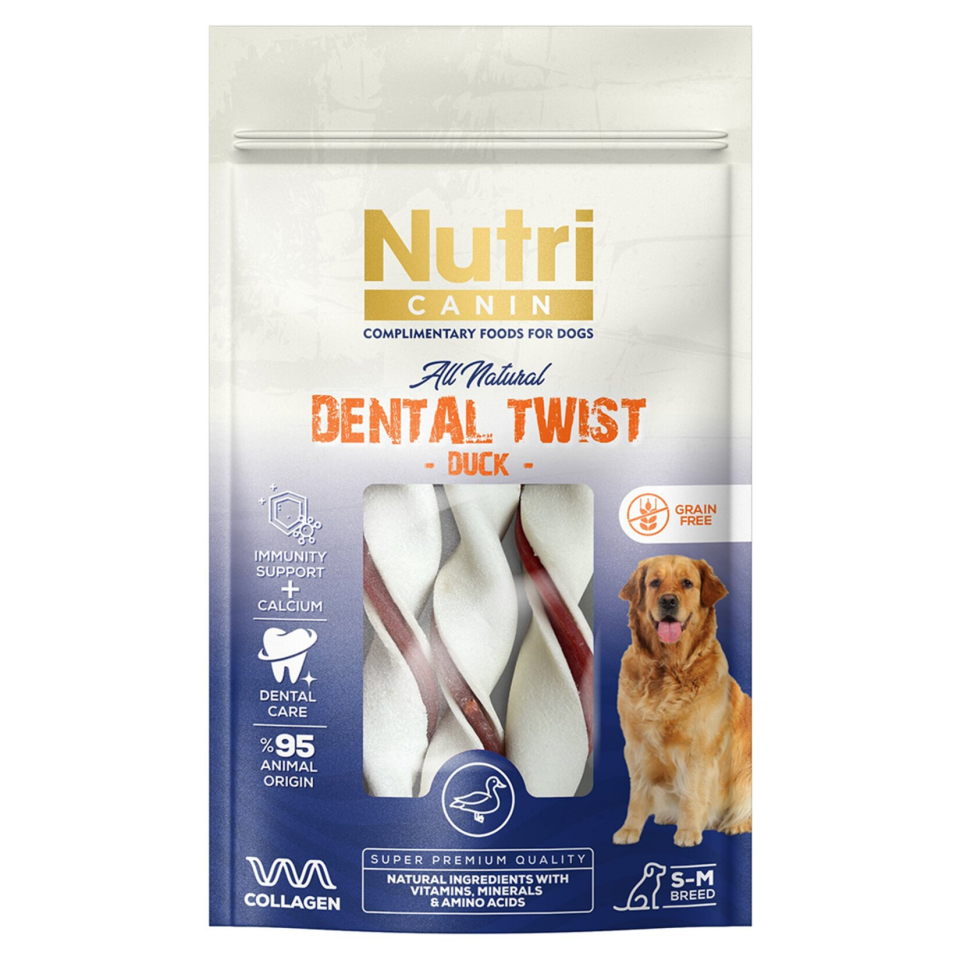 Nutri Canin Ördekli Dental Twist Kemik 80 g