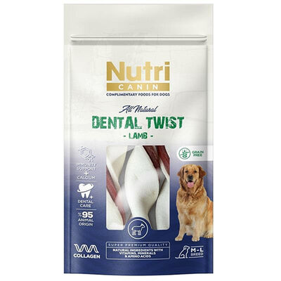 Nutri Canin Kuzu Etli Dental Twist Kemik 80 g