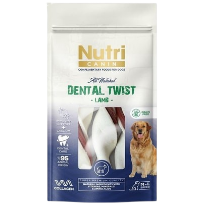 Nutri Canin Kuzu Etli Dental Twist Kemik 120 g