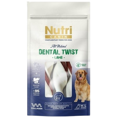 Nutri Canin Kuzu Etli Dental Twist Kemik 120 g