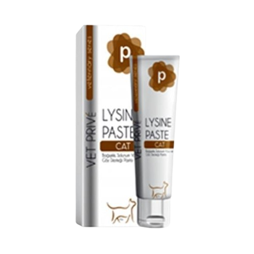 VetPrive Lysine Paste Kediler Için Bağışıklık, Solunum Yolu Ve Göz Desteği Pasta 100 g