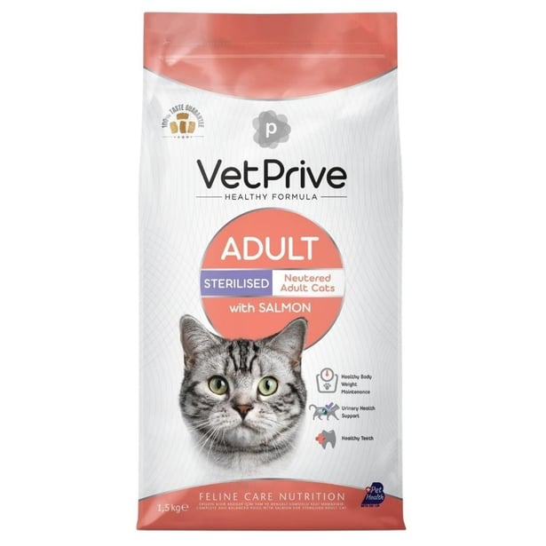 VetPrive Somonlu Kısır Kedi Maması 1.5 kg