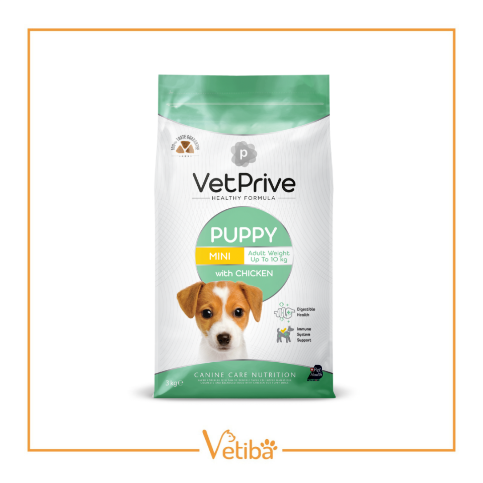 VetPrive Tavuklu Mini Yavru Köpek Maması 3 kg