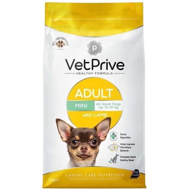 VetPrive Kuzu Etli Mini Yetişkin Köpek Maması 3 kg
