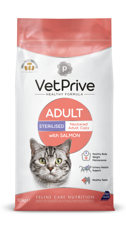 VetPrive Somonlu Kısır Kedi Maması 10 kg