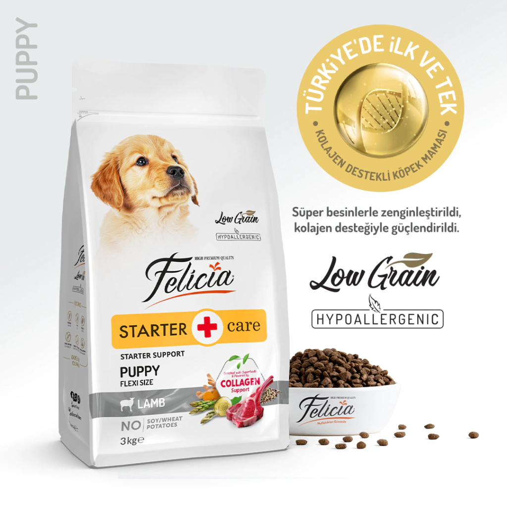 Felicia Hypoallergenic Starter Kuzulu Yavru Köpek Maması 3 kg