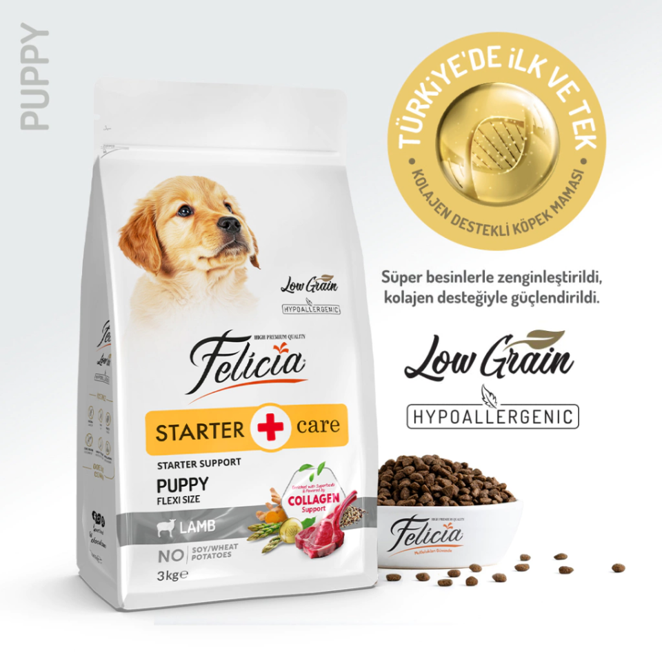 Felicia Hypoallergenic Starter Kuzulu Yavru Köpek Maması 3 kg
