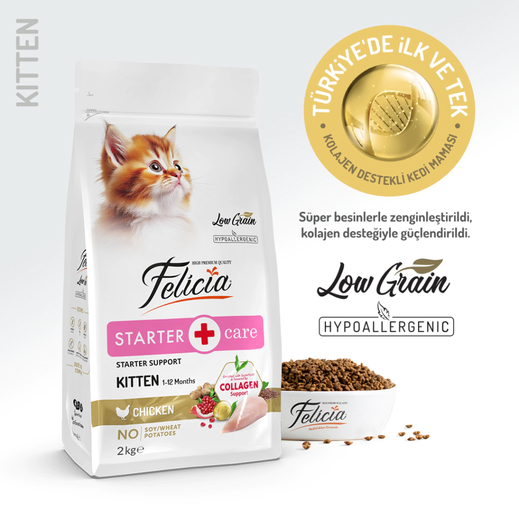 Felicia Hypoallergenic Starter Tavuklu Yavru Kedi Maması 2 kg