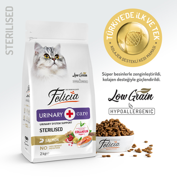 Felicia Hypoallergenic Urinary Somonlu Kısır Kedi Maması 2 kg