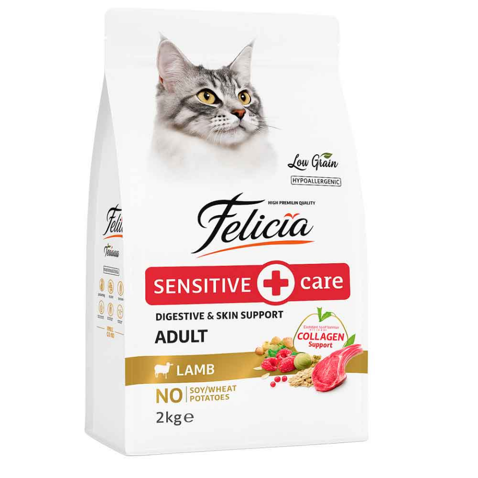 Felicia Hypoallergenic Sensıtıve Kuzulu Yetişkin Kedi Maması 2 kg