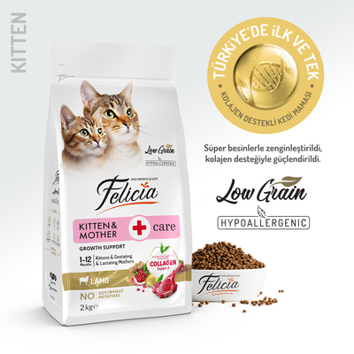 Felicia Hypoallergenic Kıtten&Mother Kuzulu Yavru Kedi Maması 2 kg