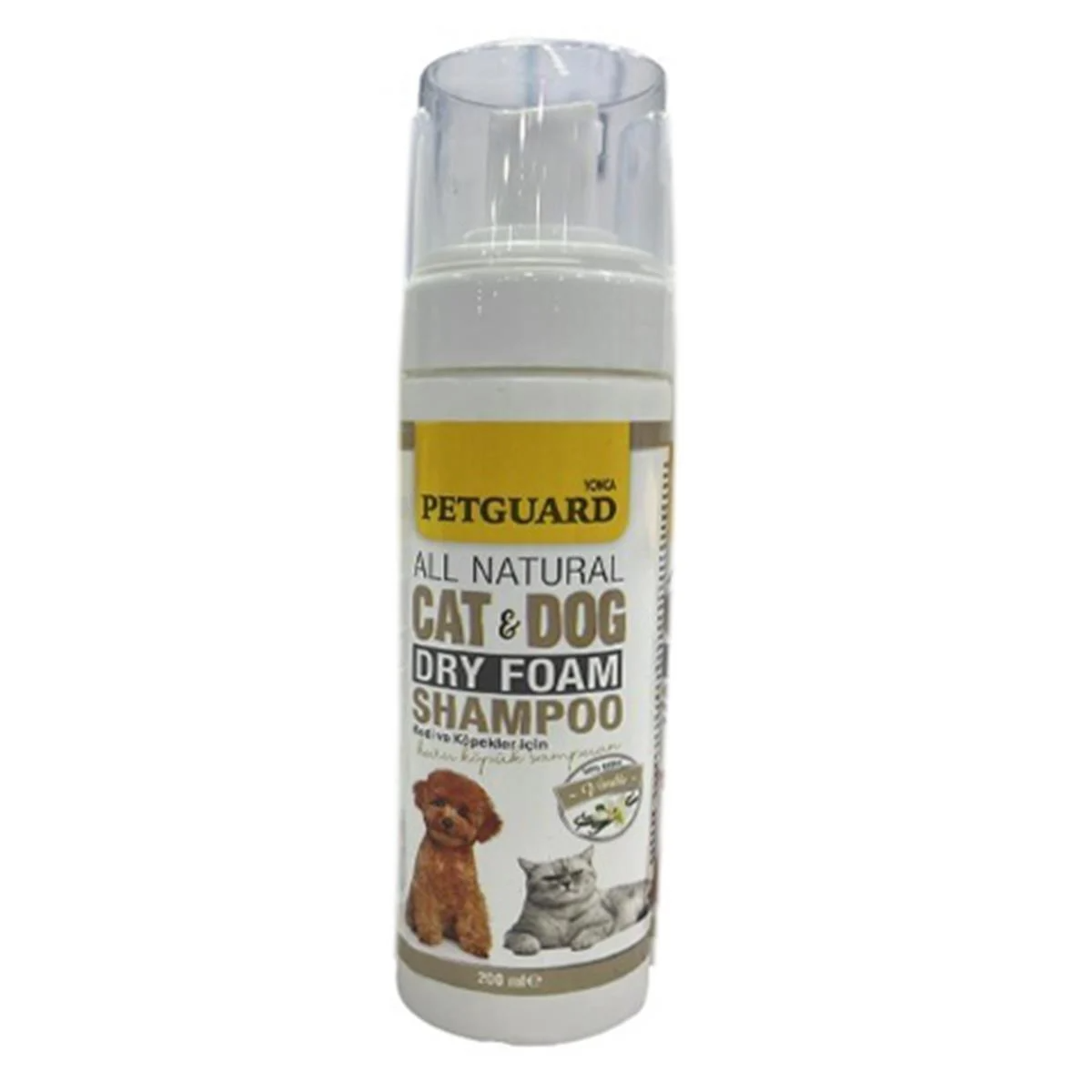 Petguard Vanilyalı Pet Köpük Kuru Şampuan 200 ml
