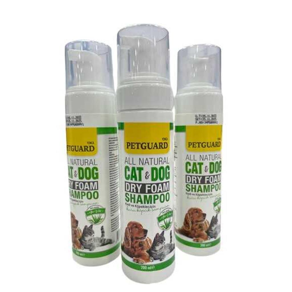 Petguard Aleo Vera Pet Köpük Kuru Şampuan 200 ml