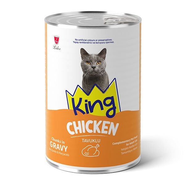 King Tavuklu Parça Etli Kedi Yaş Maması 400 g