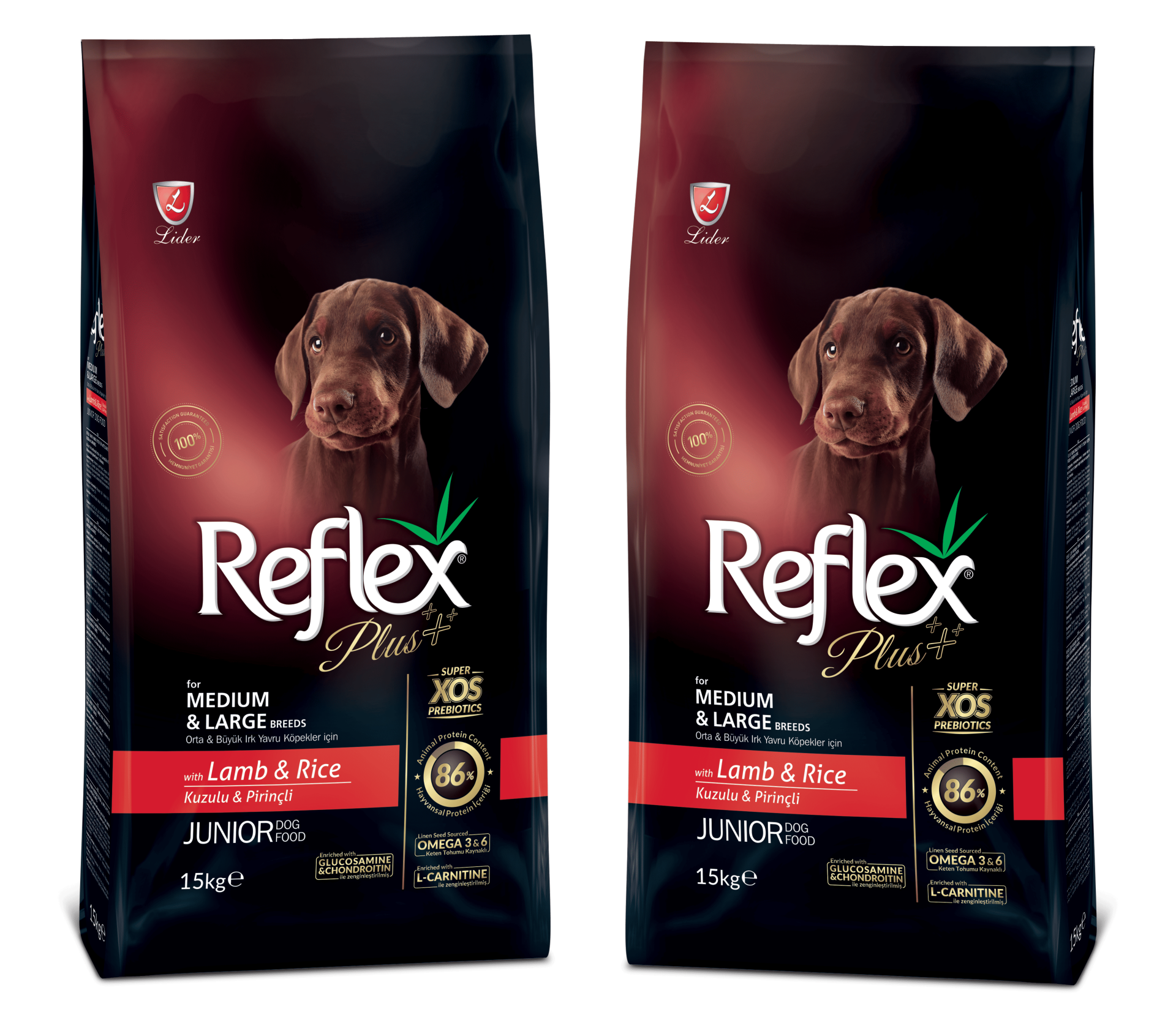 Reflex Plus Kuzu Etli Orta Ve Büyük Irk Yavru Köpek Maması 15 kg