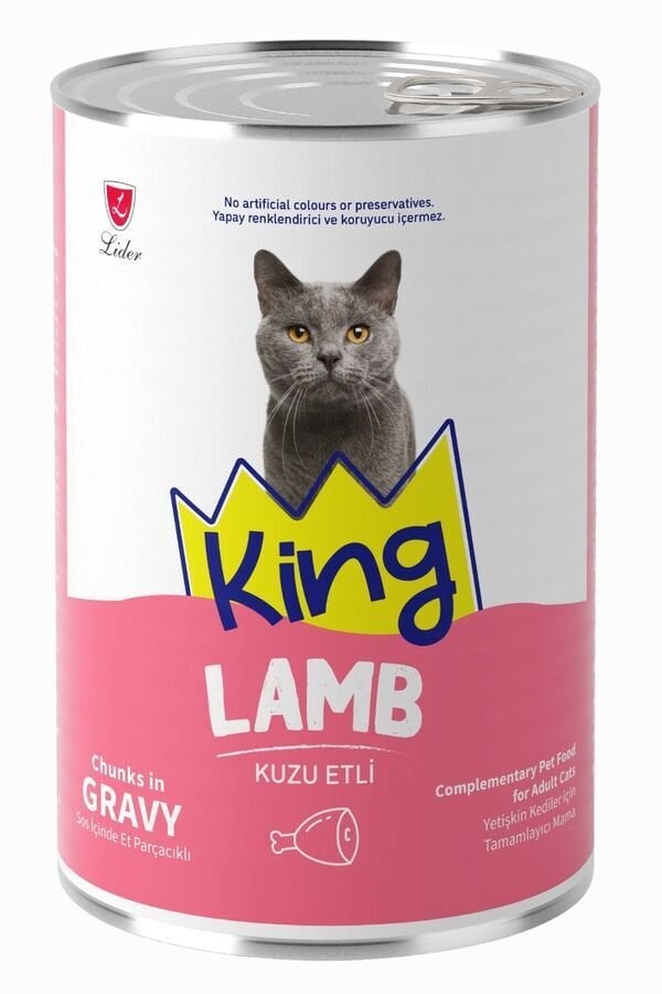 King Kuzulu Parça Etli Kedi Yaş Maması 400 g